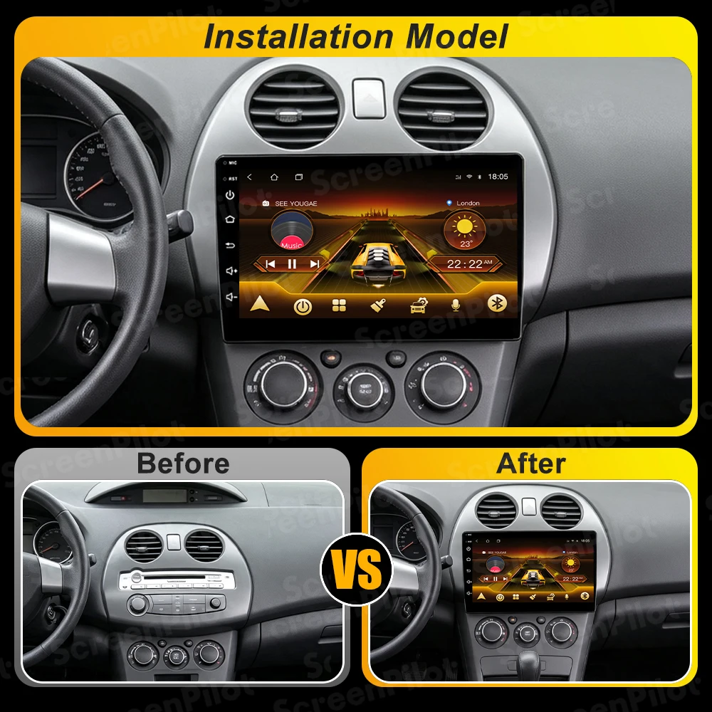 Android 16 для Mitsubishi Eclipse Spyder 2005-2012, автомобильная магнитола, мультимедийный видеоплеер, GPS-навигация, 2K QLED, 5G