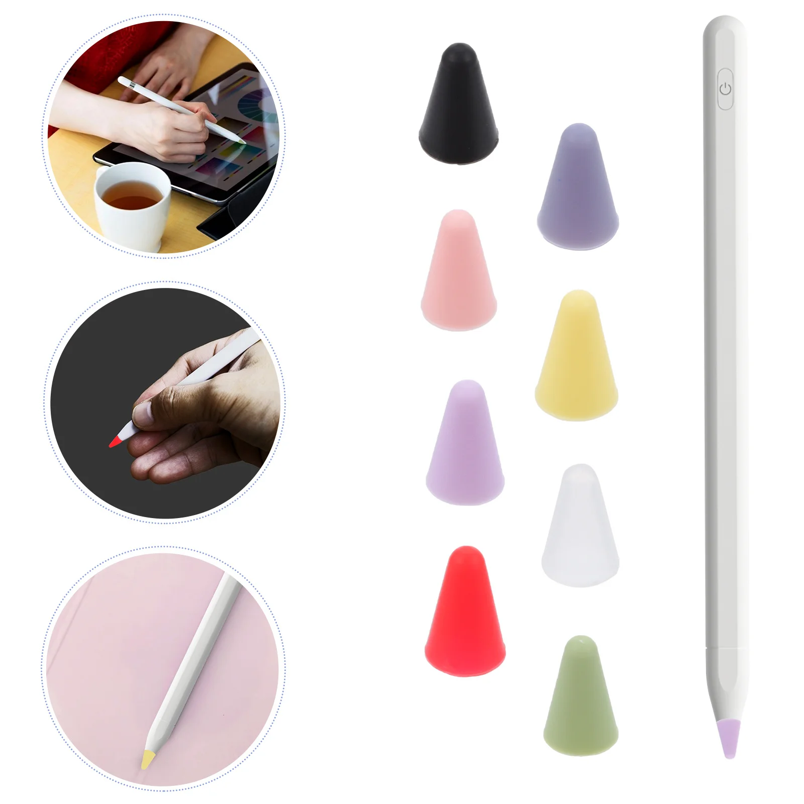 

24Pcs Stylus Pen Tip Covers Silicone Protective Case for Pencil 1 Non Slip Grip Stylus Pencil Cap Protective