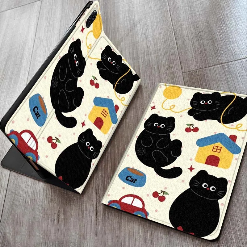 

Black Cat Collage Art Pattern For Huawei MediaPad M5 T5 M6 SE C5e 11 12 X 2 Lite Pro Air S 12.2 Inch 5G Tablet Case