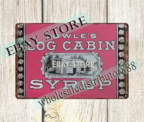 Towle;s Log Cabin Syrup farm country life metal tin sign garage themed decor