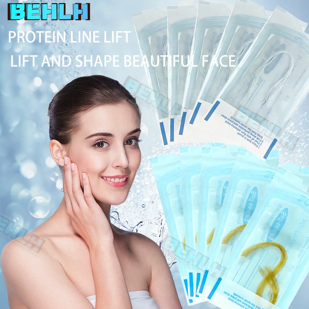 Thread Face Filler Absorbable Collagen Protein Thread Face Lift Plump Silk Fibroin Line Carving AntiAging Essence Lines 1 Bottle