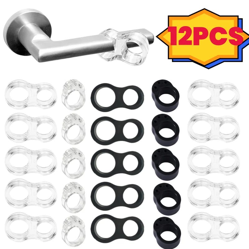 Door Stops Silicone Door Handle Buffer Wall Protection Door Knob Bumper Furniture Protected Crash Pads Shockproof Rings