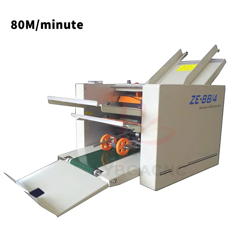Automatic Paper Page Folding Machine, Small Creasing Machines, Max Line Speed 80m Per Min Power 70W, LY 9B-2 8B-2 9B-4 8B-4