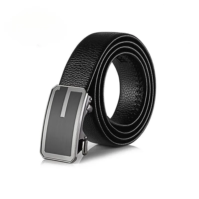 

Mens belts, cowhide automatic buckle belt, cowhide pants with belt, leather casual formal wear