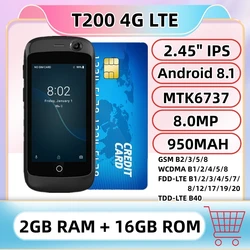 4G LTE 슈퍼 미니 스마트폰, 안드로이드 8.1, MTK6737 쿼드 코어, 구글 플레이, 소형 카드, 모바일 포켓 폰, 2GB RAM, 16GB ROM, 2.45 인치