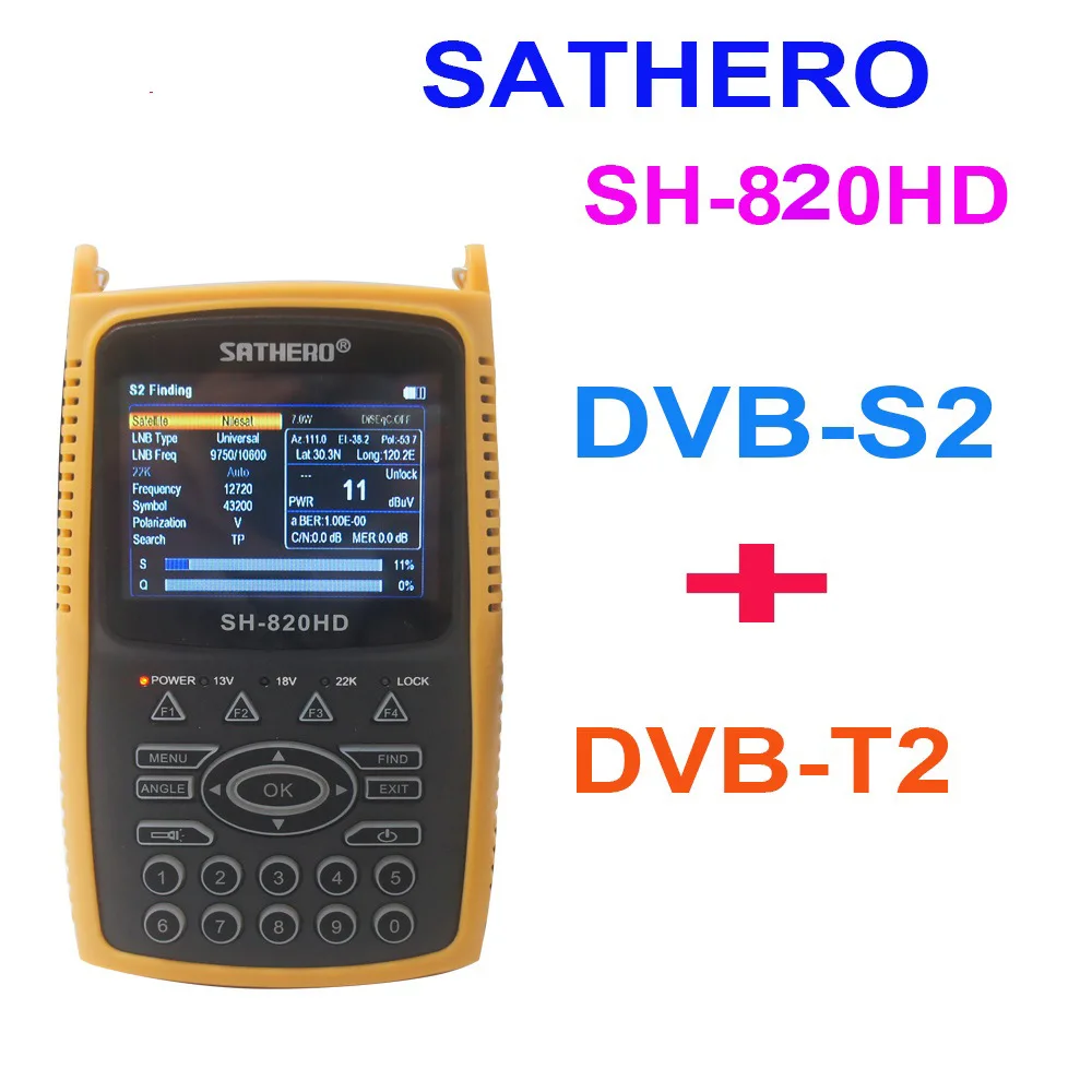 Sathero SH-820HD Digital DVB-S2 H.265 1080P HD Star Finder & Star Tuning Player