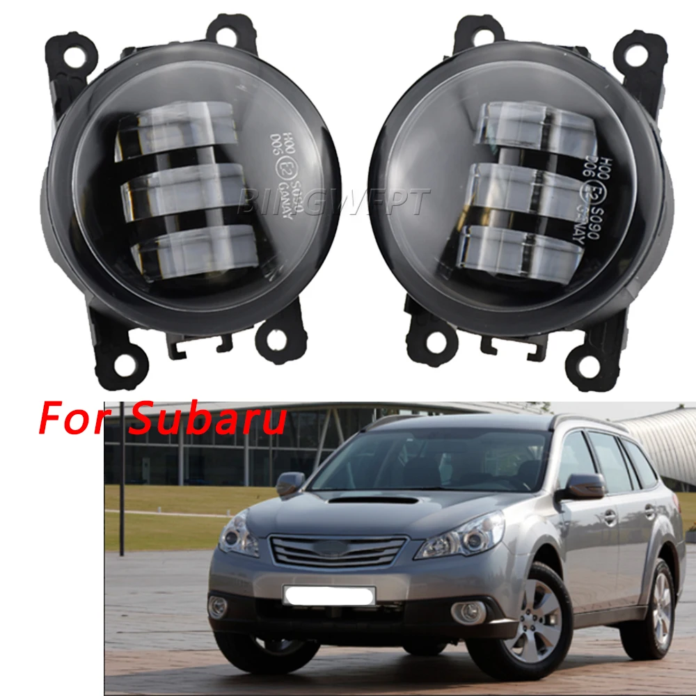 2PCS LED Fog Light For Subaru Outback 2.5L H4 2010 2011 2012 Car Front Bumper Fog Lamp DRL Daytime Running Light Assembly
