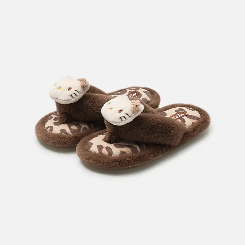 Pantofole da donna Anime Hello Kitty Pantofole Kawaii per cartoni animati Scarpe calde per la casa per interni per pantofole da bagno comode alla moda da donna