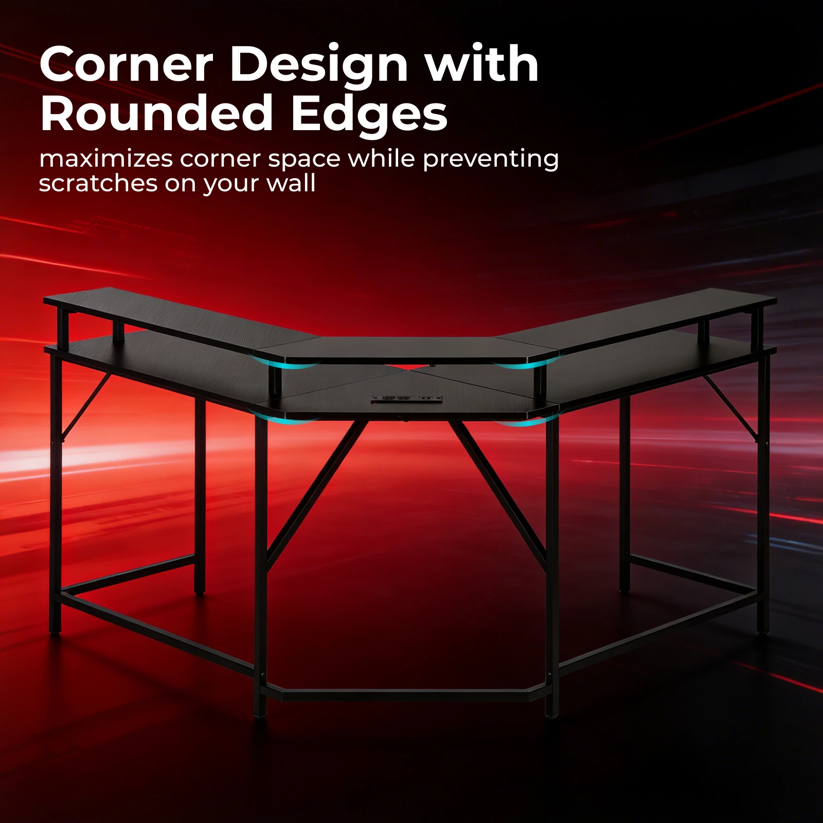 Biurko gamingowe w kształcie l – Desk Setup Corner recenzja i cena