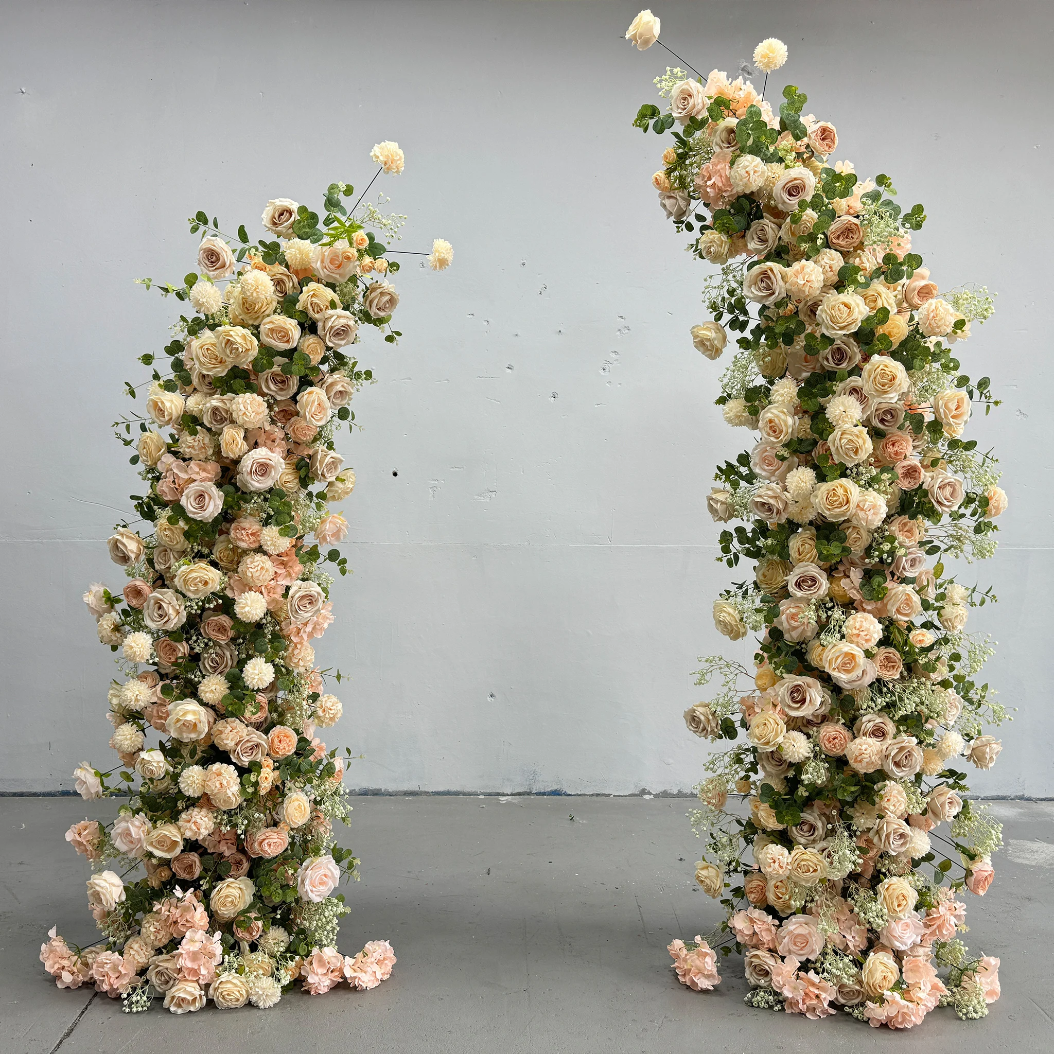 

ATV Wedding Arch Yellow Silk Artificial Flower Arch For Wedding Decoration