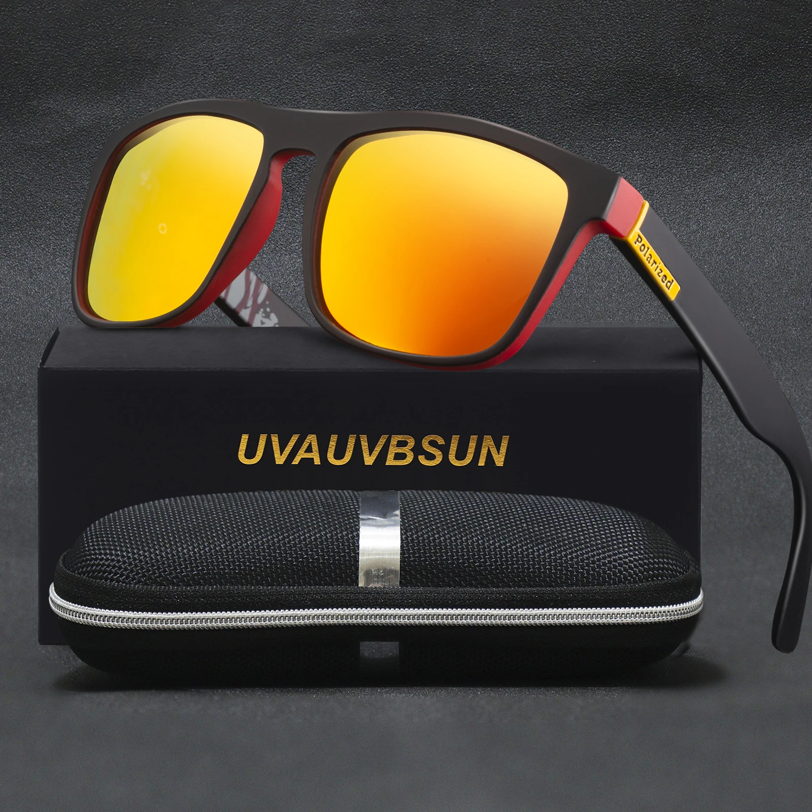 2022 New Colorful Film Sports Polarized Sunglasses Square Elastic Scrub Frame Sun Glasses Driving Pilot Sunglass for Men UV400