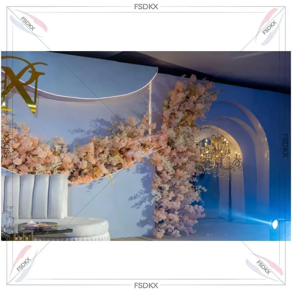 

Wedding Stage Elegant Backdrop Acrylic Backdrop Stand for Wedding Creative Wedding Decoration Background Frame 3d