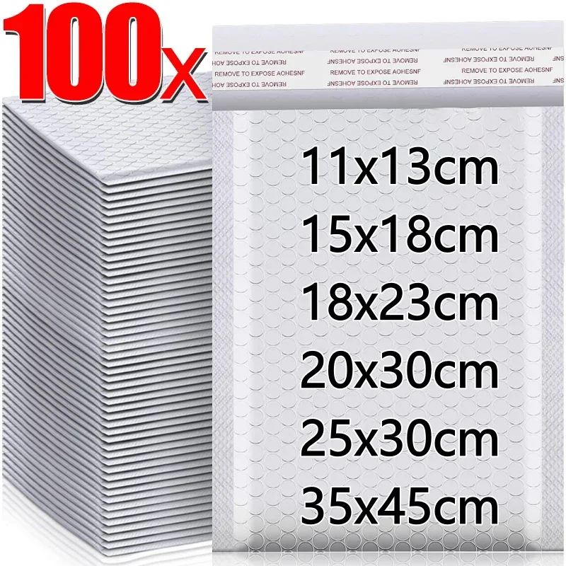 10Pcs Mailers Bag Waterproof Foam Adhesive Self Seal Packing Bag Plastic Bubble Envelopes Shipping Envelope Storage