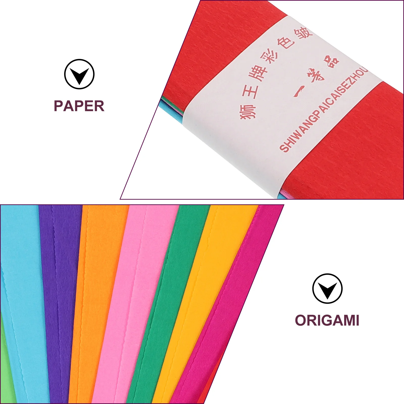 100 Sheets Crepe Paper Set Assorted Colors Bright Flexible Safe for Kids DIY Handmade Paper Crafts Flower Making Material