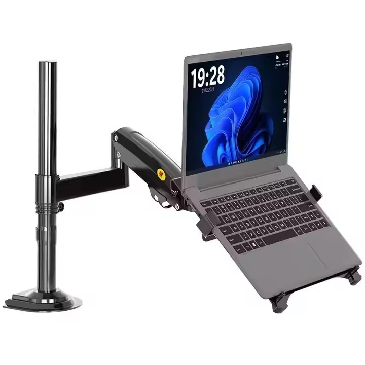 H100-FP Universal Laptop Stand with Flat Elevated Arm & Rotating Column Enhanced Comfort New Desktop Column