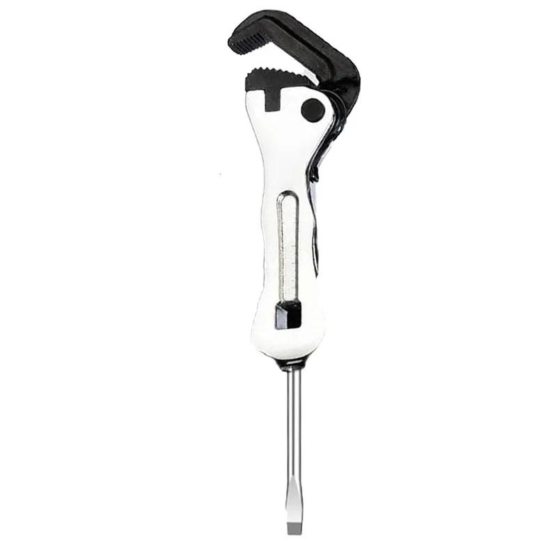 Micro Stubby Pipe Vise Wrench Portable Multifunctional Adjust Wrench 2 In 1  Miniature Short Handle Wrench Tool For Tight Spaces