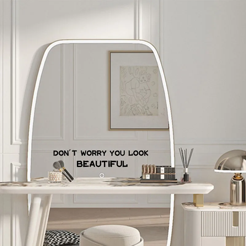 English inspirational sayings: Wall stickers for bedroom mirrors, room decorations, wall stickers