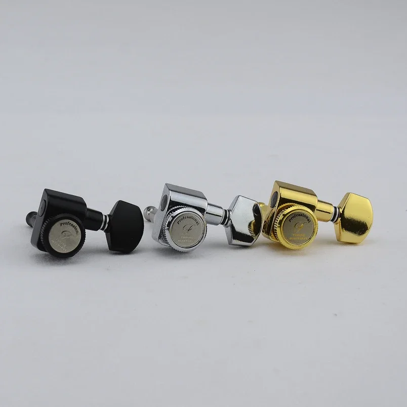 1 Set  6/7/8 Strings No Screw Locking Sealed Guitar Machine Heads Tuners Black/Gold/Chrome Silver Guitar Parts