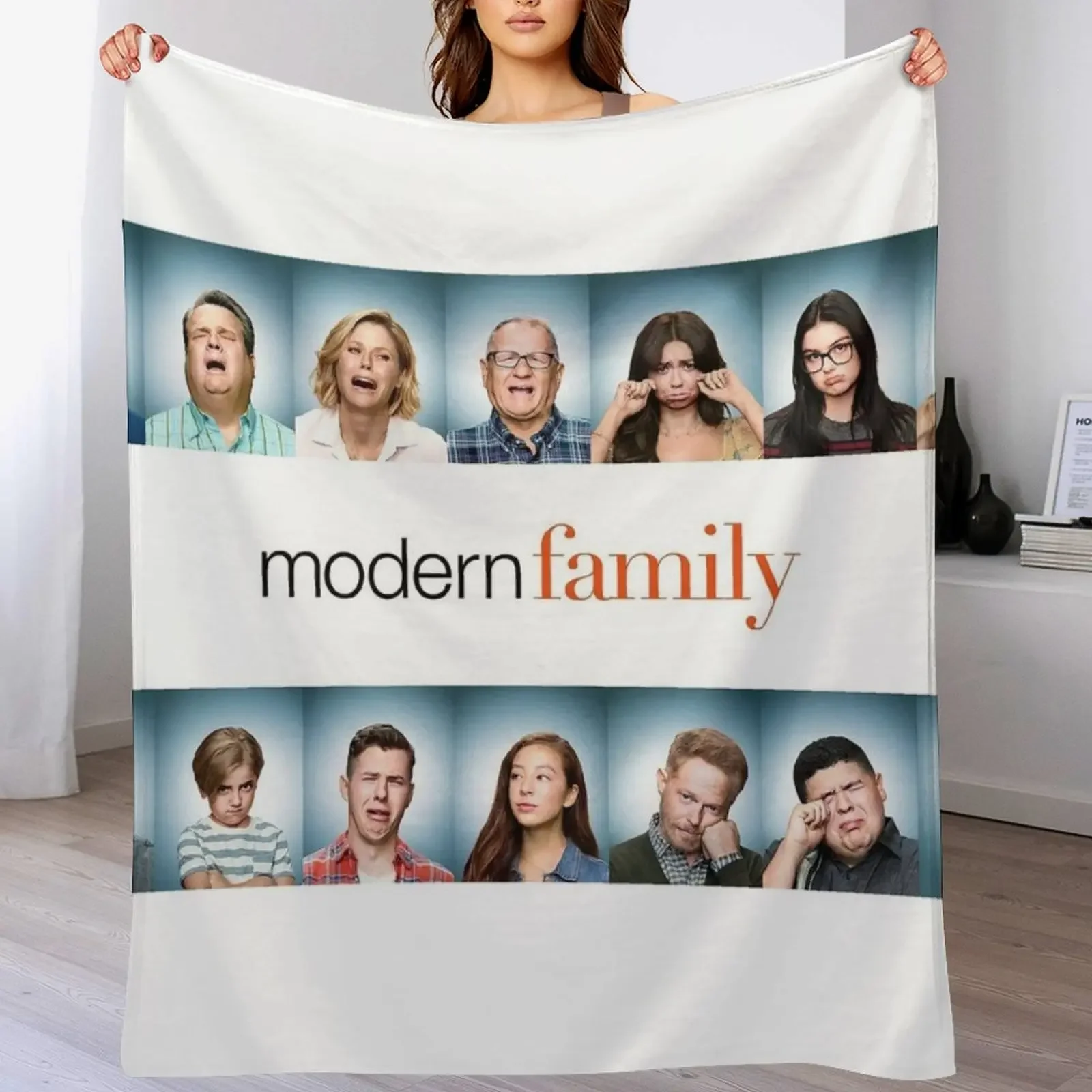 

Modern Family Throw Blanket Luxury Designer manga Soft Plaid Softest Blankets
