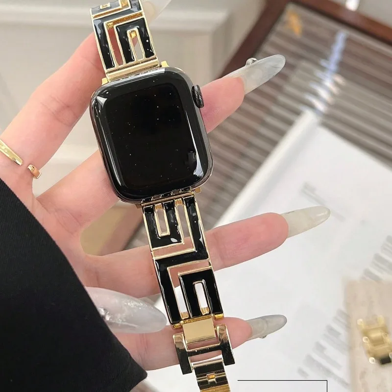 Spiralförmiges Kreuzarmband für Apple Watch 46mm 42 38 40 44 41 45mm Ultra 49mm Damenarmband IWatch Serie 12 11 10 9 8 7 6 SE 5 4