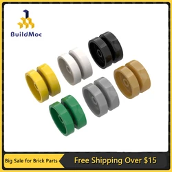 10Pcs MOC Parts 18976 Wheel 18 x 12 with Axle Hole Stud Compatible Bricks DIY Assmble Building Blocks Particle Kid Puzzle Toy