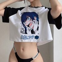 Ado World Tour 2025 Hibana crop top harajuku Slim Fit Cute summer gyaru vintage  coquette babydoll gothic  girls clothing