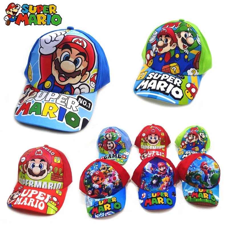 Super Mario Bros Kids Baseball Caps Cartoon Peaked Cap Viseras Deportivas Visor Hat Outdoor Casual Boys Christmas Birthday Gift