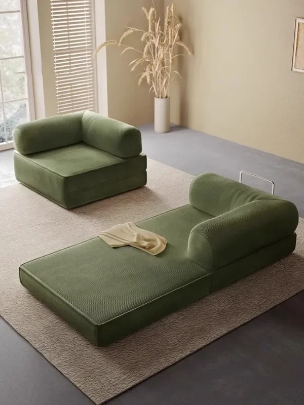 Vacuum compression sofa, modular roll bag full sponge, small apartment corduroy sofa bed