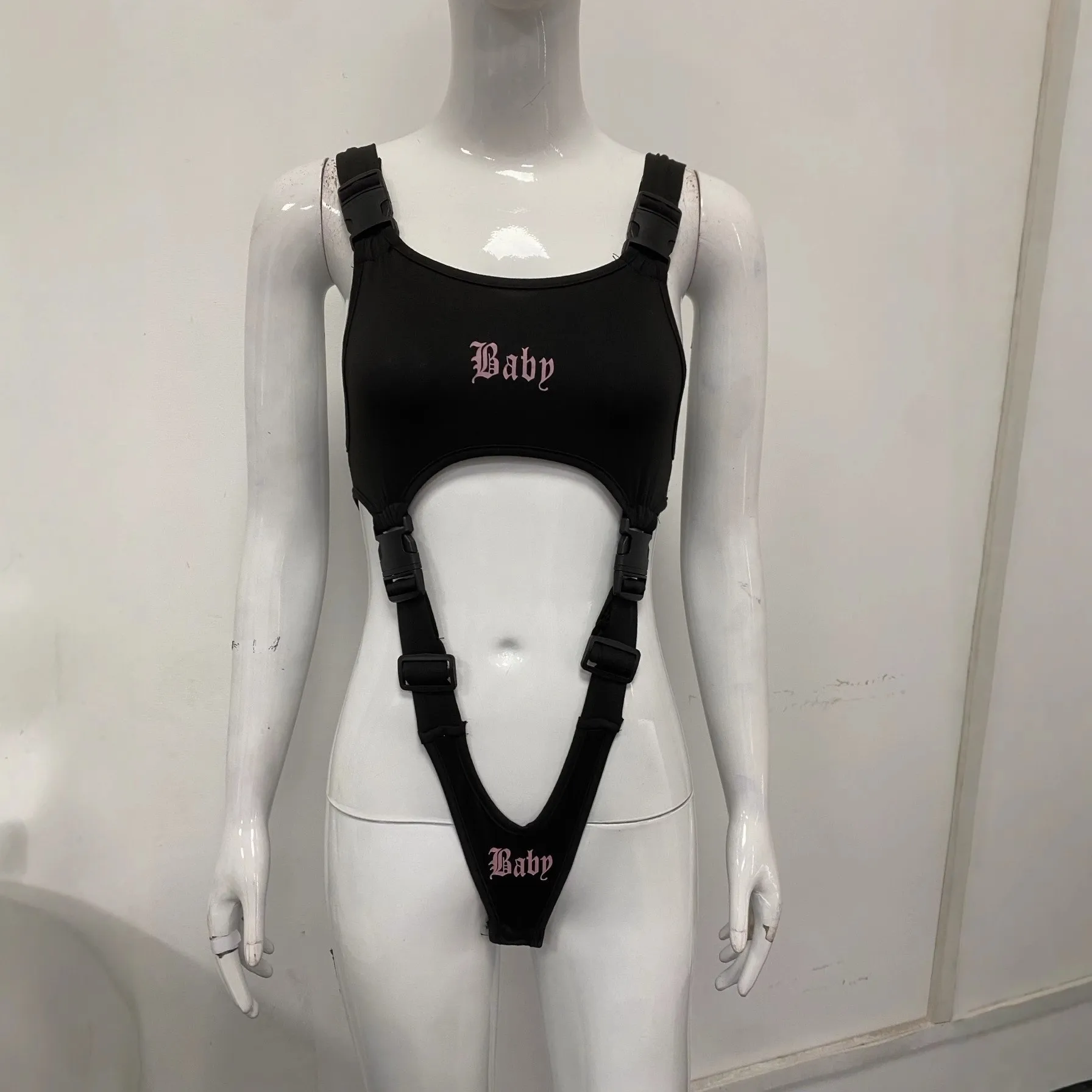 

2025 Sexy girl Summer Punk Grunge Aesthetics Europe American spicy Hot girl style new Harajuku sleeveless hollow out Jumpsuits