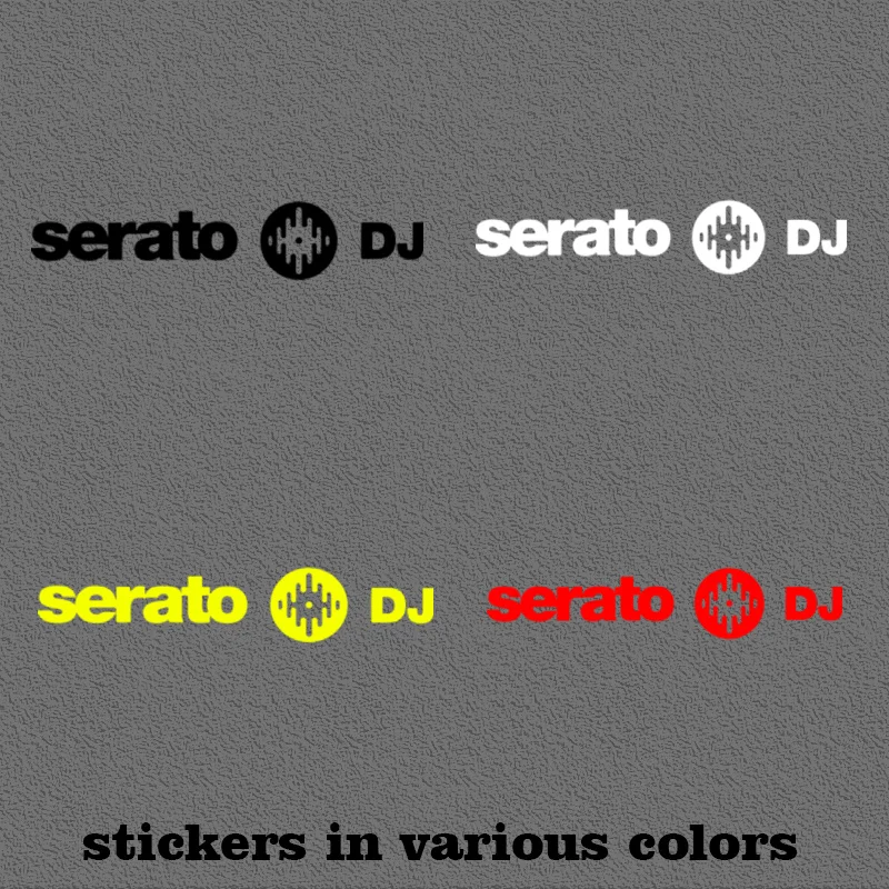 1PC DJ Sound Wave Letter Graphic Waterproof Vinyl Sticker For Car Motorcycle Laptop Helmet Decor, Assorted Colors