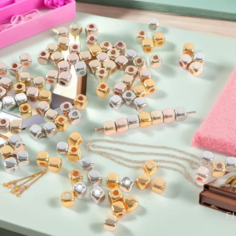 [YU] 100/200pcs CCB Vierkant Met Afgeronde Hoeken Kralen 3mm Gemengde Kleur Voor DIY Sieraden ketting Maken Accessoires