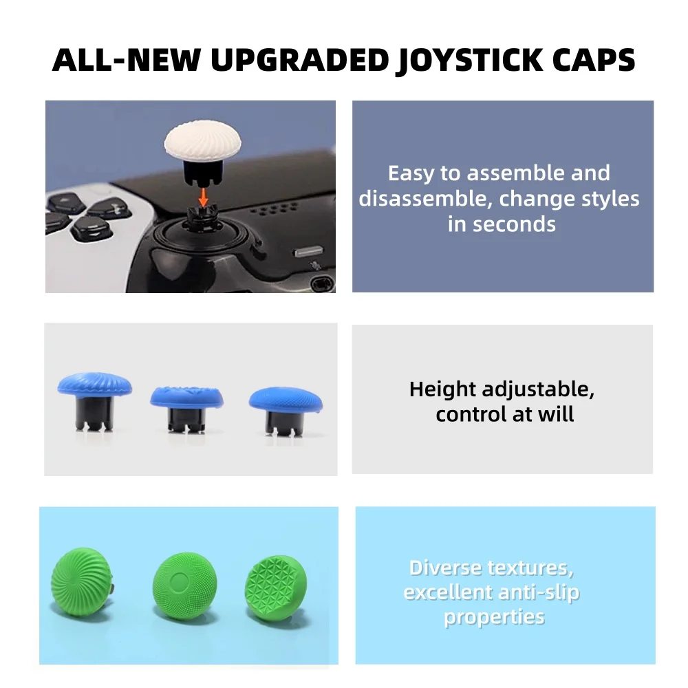 K-SILVER JT13 PRO+ TMR Joystick Repair Kit 10-in-1 for PS5 DualSense Edge PS4 Controller Anti-Drift Thumbstick Replacement & Cap image 6