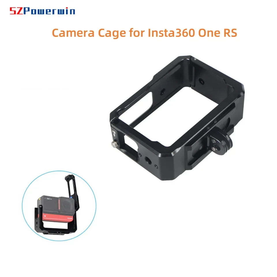 Алюминиевая защитная клетка 1/4, магнитный адаптер для штатива, крепление для холодного башмака для экшн-камеры Insta360 One R/RS, расширенная рамка