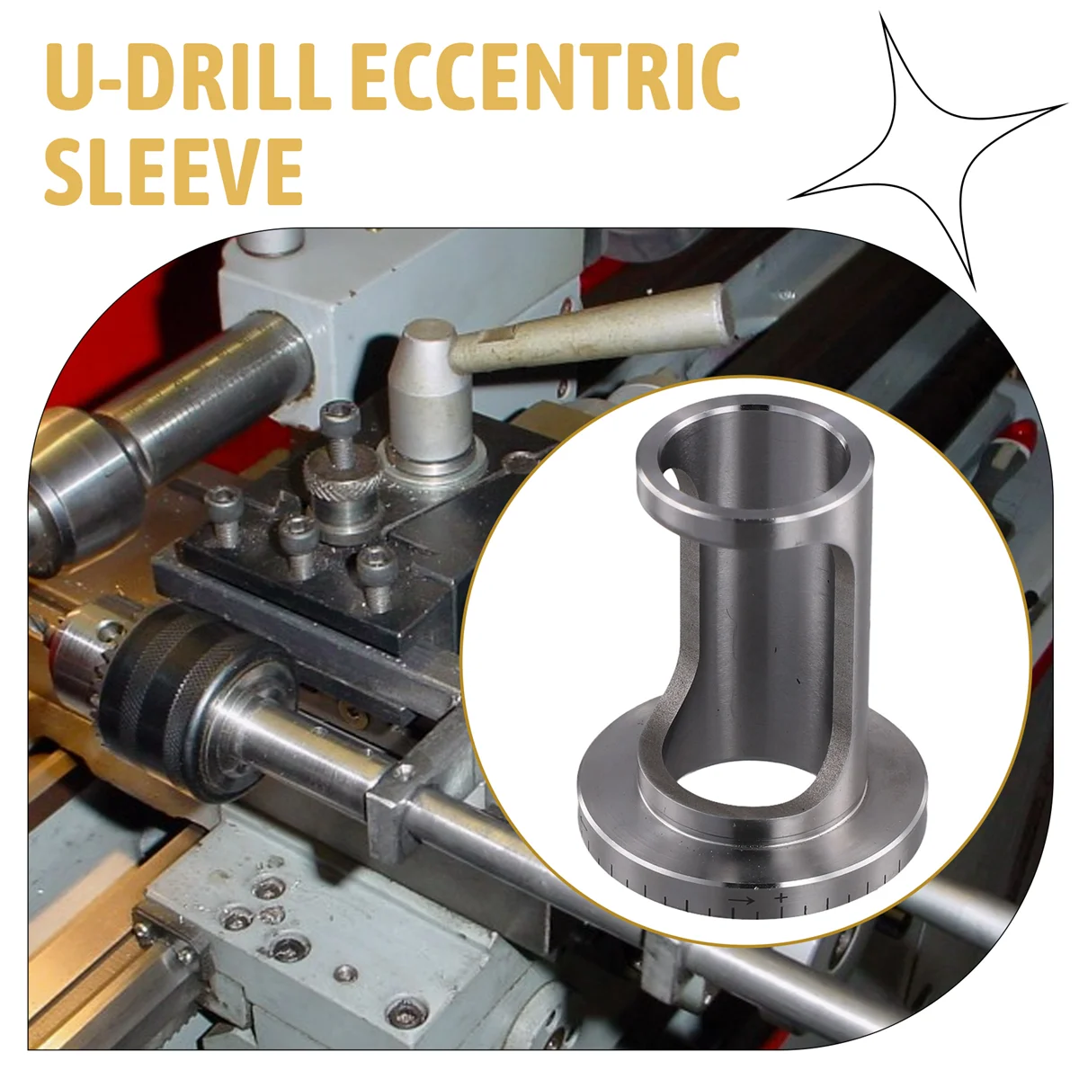 BAAQ U Bohrwerkzeug Exzenterhülse EC-2532-48 Schnellwechsel-CNC-Drehmaschine Bohrhülse Verstellbare Untersetzungshülse