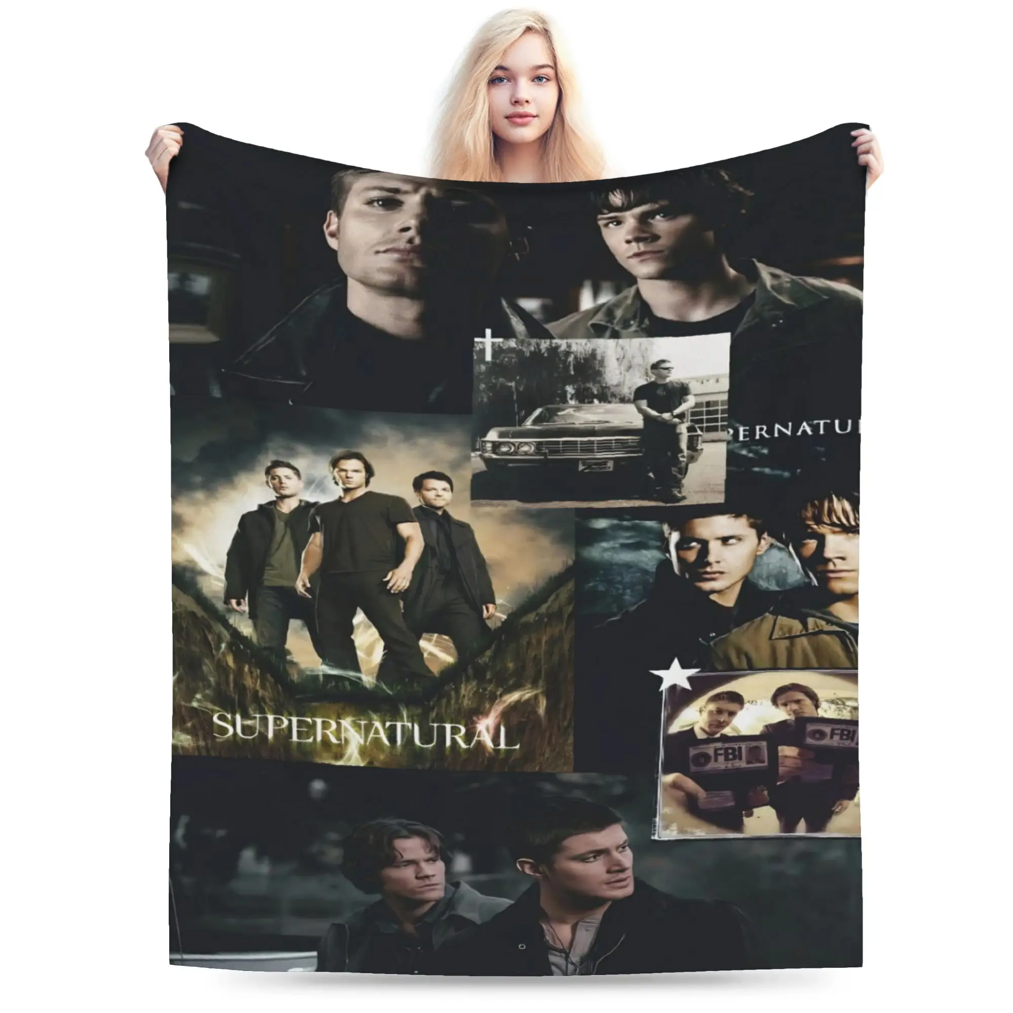 Comfort TV S-Supernatural Blanket Accessories Sofa Decorative  Throw Blanket Super Warm Velvet for Couch