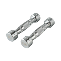 High Quality 1-10kg Adjustable Chrome Electroplating Steel Round Dumbbells Hex Head for Home and Gym-Wholesale
