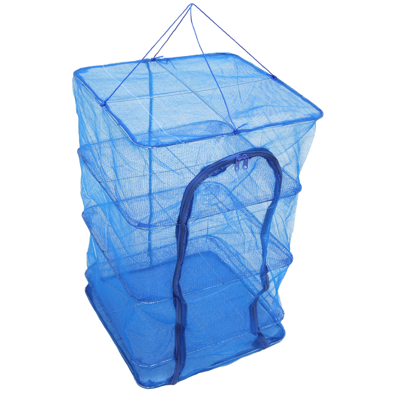 

Folding Drying Rack Mesh Fabric Fish Cage Shrimp Net Hanging Basket Dryer Fruit Vegetables Cage Breathing Nylon Sturdy