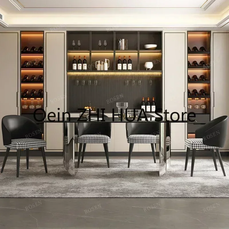 Kitchen Nordic Glass Design Tavolo Stone Island Tables Luxury Living Room Dining Tables Party Pranzo Home Furniture SR50DT