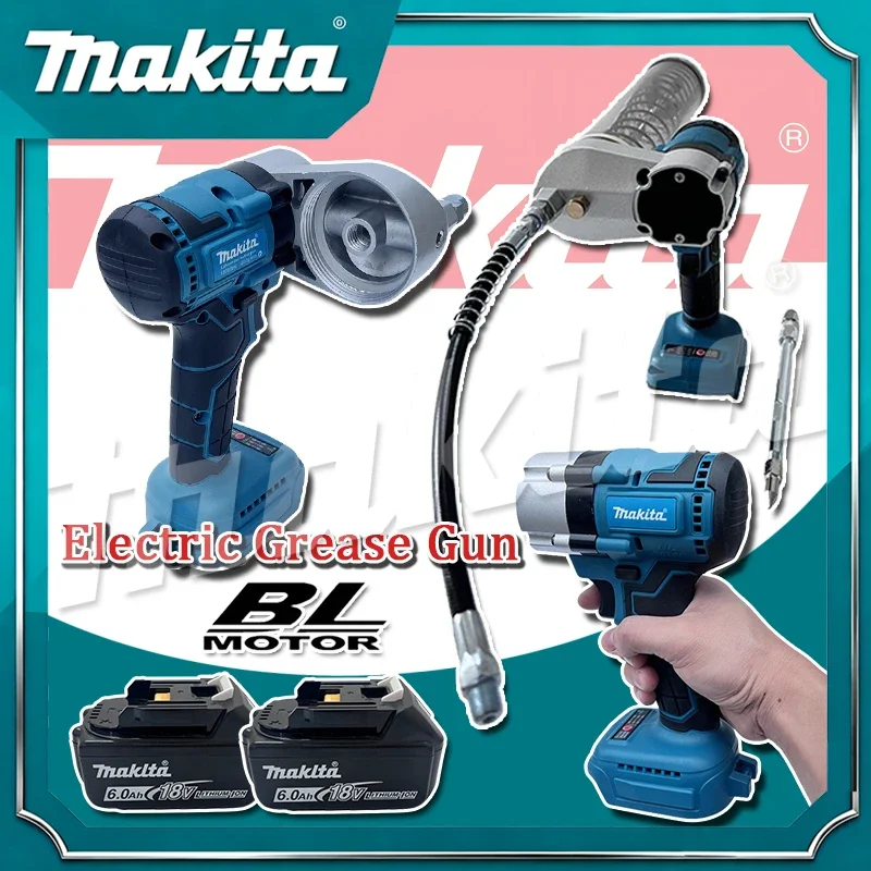 

Makita Brushless Electric Grease Gun Wireless Fully Auto High-Pressure Excavator Specific Grease Gun for Makita 18V Battery Pin