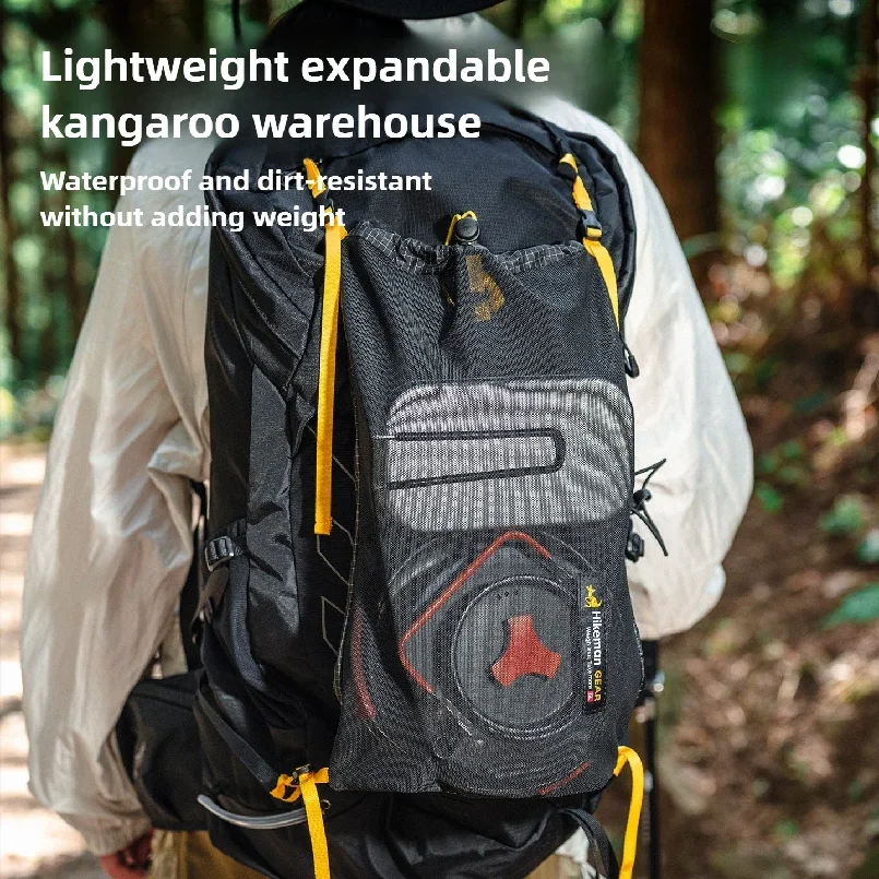 Backpack Expandable Storage Pouch Expandable Mesh Kangaroo Pouch Ultralight Hiking Camping Breathable Outdoor Gear Storage Pouch view 3