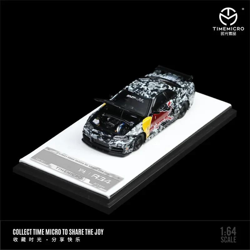 Time Micro 1:64 GTR34 Limited999 รถโมเดลDiecast