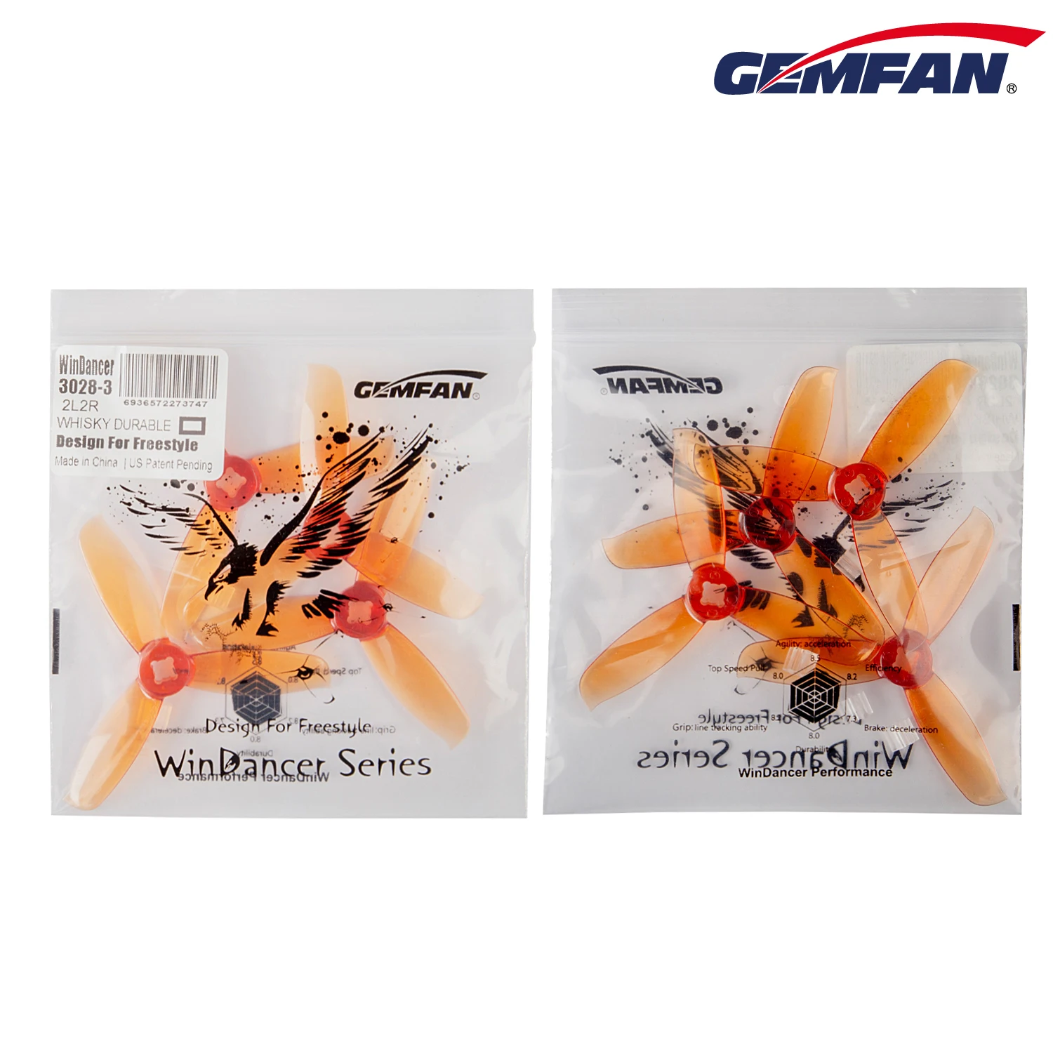 24 pcs / 12 pairs Gemfan Windancer 3028 Propeller 3 inch PC 3-Blade CW CCW FPV Propeller Mini Props For 3inch FPV Racing Drone