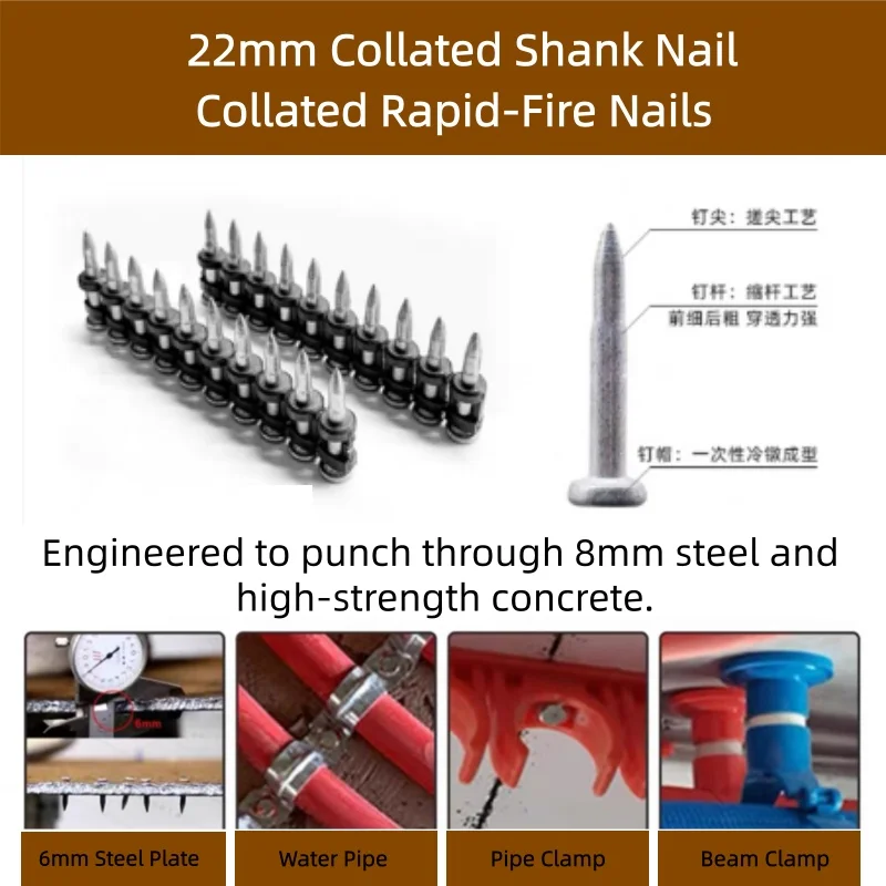 Naildask High Hardness Thickened Shrink Rod Nail Home Decor Ceiling Water and Electricity Installation Universal Fastener Steel
