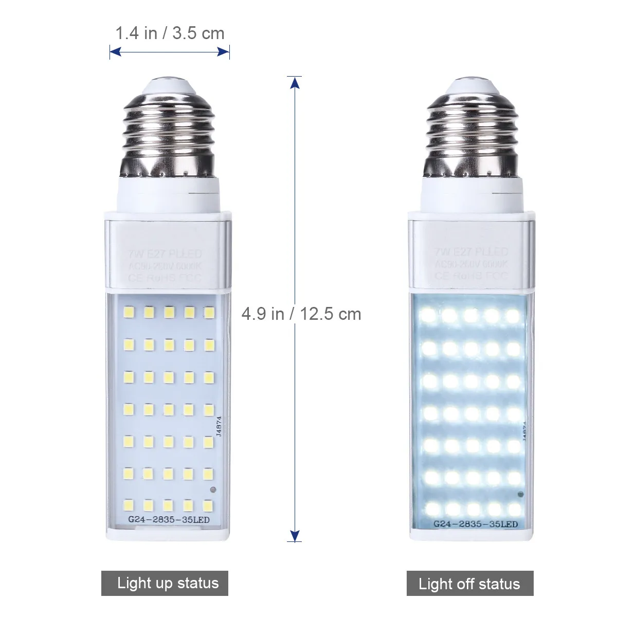 7W LED Lamp for Fish Tank Aquarium E27 Bulb UEETEK Reptile Habitat Lighting Bright Replacement