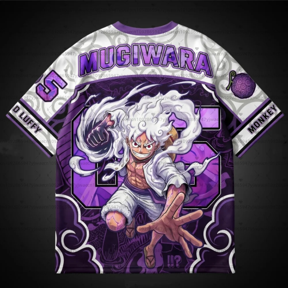 2526 Męska Letnia Koszulka Anime Japońskie One Piece Zoro Luffy 3D Szybkoschnąca Plus Size dla Mężczyzn Kobiet Dzieci Top Jersey