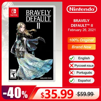 BRAVELY DEFAULT 2 닌텐도 스위치 게임 거래 100% 공식 오리지널 피지컬 게임 카드, 스위치 OLED 라이트 게임 콘솔용 