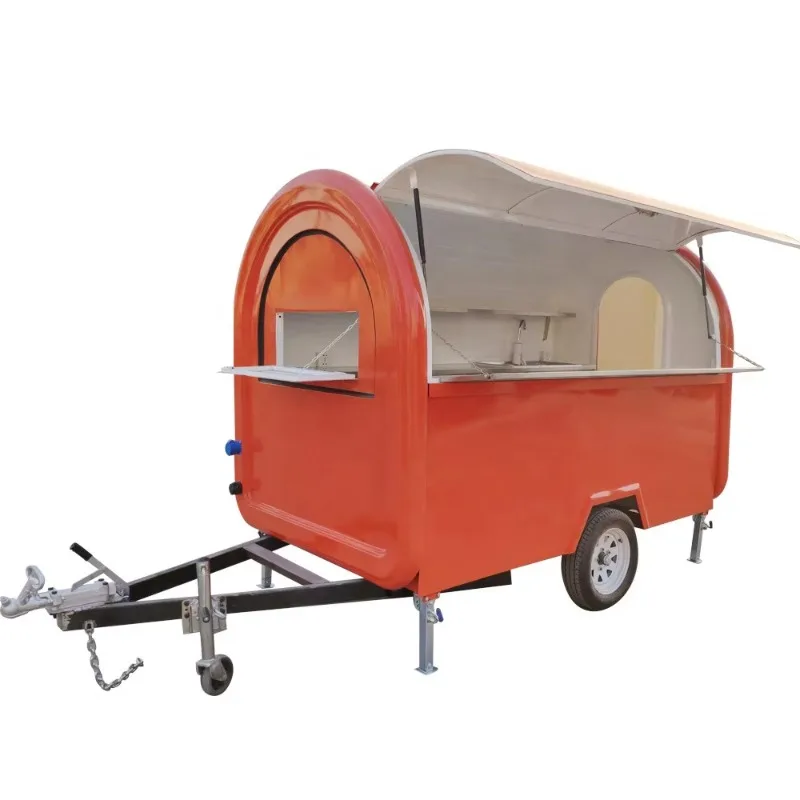 Customized Multi-functional New Design Coffee Food Truck Street Kiosk Food Trailer Australia Fast Food Mobile Kitchen Trailer