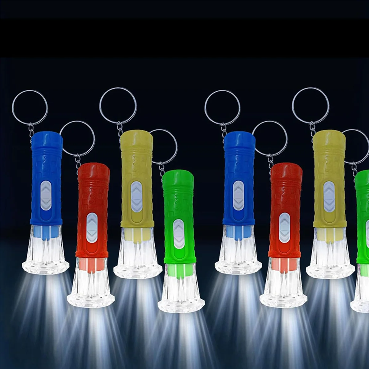 A14M 200 ชิ้น Mini พวงกุญแจไฟฉายจํานวนมาก Mini พวงกุญแจ Led ไฟฉายขนาดเล็กสําหรับเด็กผู้ใหญ่เดินป่าตั้งแคมป์ Stuffers บ้าน