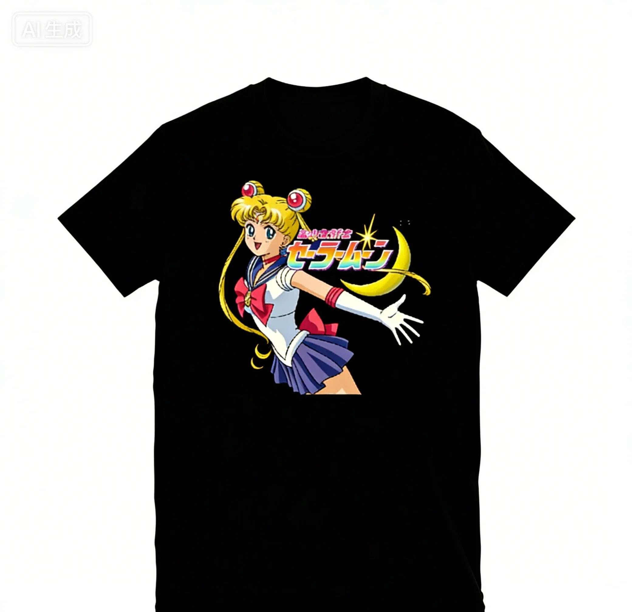 Comfortable Sailor Moon Japanese Pixel Art Streetwear Shirt  Artemis Wands Summer Men and Women TShirt