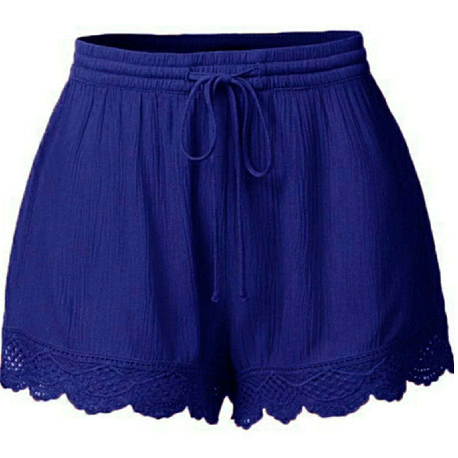 Mulheres preto curto laço corda gravata shorts esporte cintura alta senhora solta e confortável calças quentes meninas novas vestuário casual